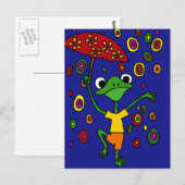XX- Glorious Frog Dansin in Rain Briefkaart (Voorkant / Achterkant)