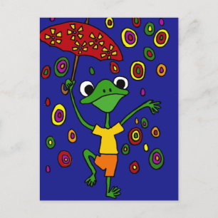 XX- Glorious Frog Dansin in Rain Briefkaart