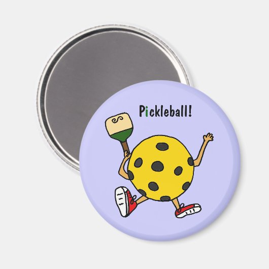 XX- Grappig pickleball karakter Magneet (Voorkant / Achterkant)