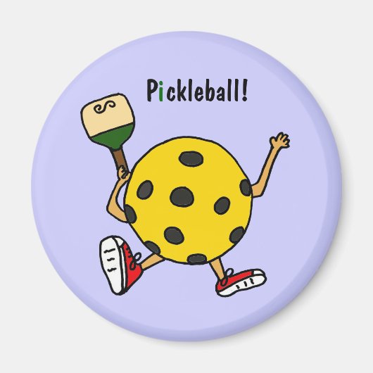 XX- Grappig pickleball karakter Magneet (Voorkant)