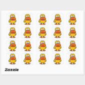 XX- Grappige Angry Duck Cartoon Vierkante Sticker (Vel)