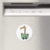 XX- Grappige Giraffe Lezen Nekpijn Boek Cartoon Magneet (Insitu (Vaatwasser))