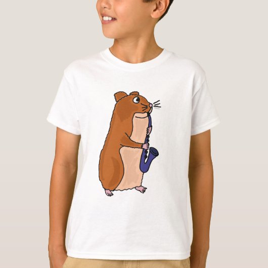 XX-Hamster die de Saxophone afspeelt T-shirt (Voorkant)