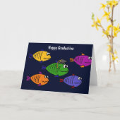 XX- Happy Afstuderen School of Fish Kaart (Gele Bloem)