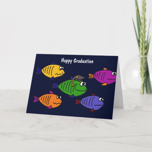 XX- Happy Afstuderen School of Fish Kaart (Voorkant)