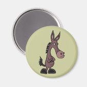 XX- Hardnekkige Mule of Donky Cartoon Magneet (Voorkant / Achterkant)
