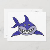 XX- Hilarious Grinning Shark Cartoon Briefkaart (Voorkant / Achterkant)