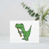 XX- Hilarious T-rex Dinosaur die het Clarinet spee Briefkaart (Staand voorkant)