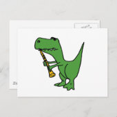 XX- Hilarious T-rex Dinosaur die het Clarinet spee Briefkaart (Voorkant / Achterkant)