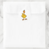 XX- Hilarisch Goofy Chicken Ronde Sticker (Tas)