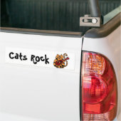 XX- Kattenspelerende Gitarontwerp Bumpersticker (Op Truck)