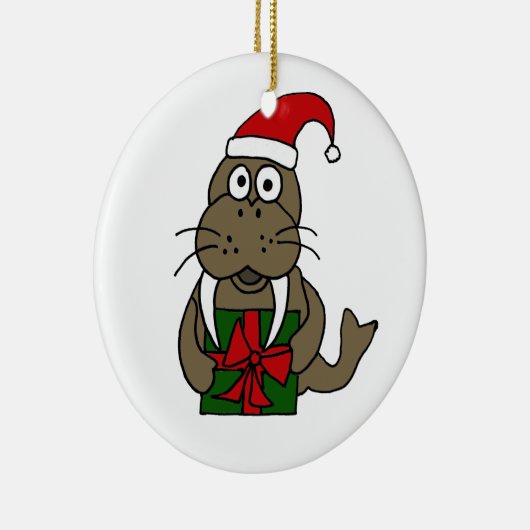 XX- Kerstloopse Cartoon Keramisch Ornament (Rechts)