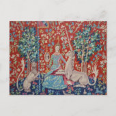 XX- Lady en Unicorn Tapestry Art Design Briefkaart (Voorkant)