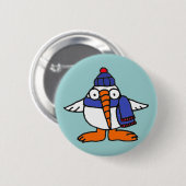 XX- Magnificante Cartoon Snowbird Ronde Button 5,7 Cm (Voorkant /achterkant)