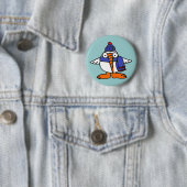 XX- Magnificante Cartoon Snowbird Ronde Button 5,7 Cm (In situ)