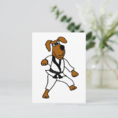 XX- Martial Arts Puppy Dog Briefkaart (Staand voorkant)