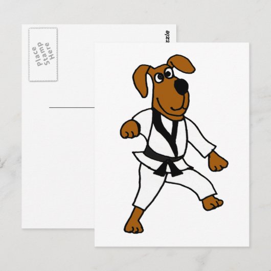 XX- Martial Arts Puppy Dog Briefkaart (Voorkant / Achterkant)