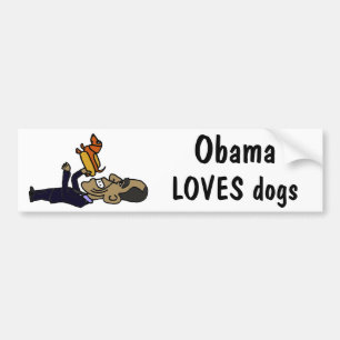 XX- Obama LOVES Dogs Bumpersticker