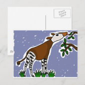 XX- Okapi Art Cartoon Briefkaart (Voorkant / Achterkant)