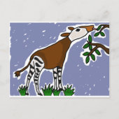 XX- Okapi Art Cartoon Briefkaart (Voorkant)