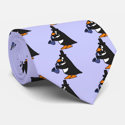 XX- Penguin-spelsaxofone Stropdas (Opgerold)