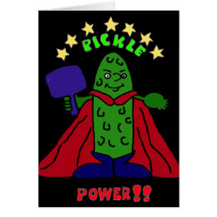 XX- Pickle Power Superheld Pickleball Cartoon
