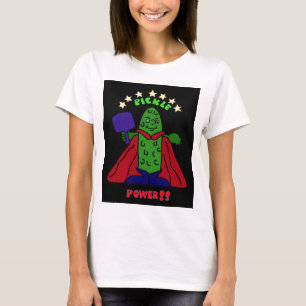 XX- Pickle Power Superheld Pickleball Cartoon T-shirt