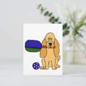 XX- Pickleball Cocker Spaniel Cartoon Briefkaart (Staand voorkant)