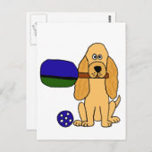XX- Pickleball Cocker Spaniel Cartoon Briefkaart (Voorkant / Achterkant)
