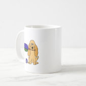XX- Pickleball Cocker Spaniel Cartoon Koffiemok (Voorkant links)
