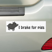 XX- Pot Bellied Pig Cartoon Bumpersticker (Op auto)