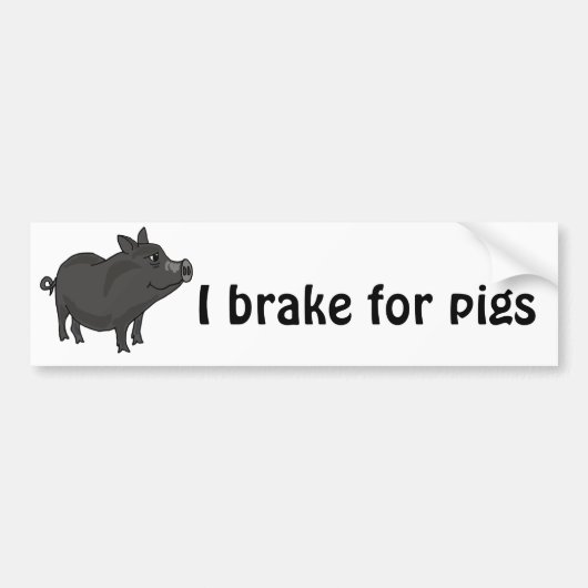 XX- Pot Bellied Pig Cartoon Bumpersticker (Voorkant)