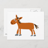 XX- Primitive Art Horse Cartoon Briefkaart (Voorkant / Achterkant)