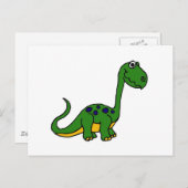 XX- Schattige Cute Dinosaur Cartoon Briefkaart (Voorkant / Achterkant)