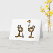 XX struisvogels in Zand Kaart (Gele Bloem)