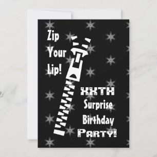 xx SURPRISE Black and White Birthday Party SB012 Kaart