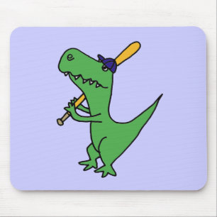 XX- T-rex Dinosaur die honkbal speelt Muismat