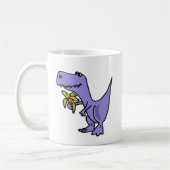 XX- T-Rex Dinosaur Eating Banana Cartoon Koffiemok (Links)