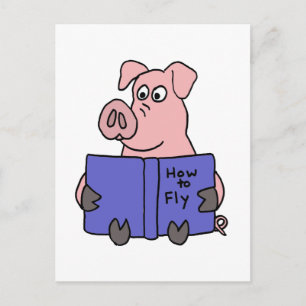 XX- Varkenshaar lezen hoe je het vliegboek kunt le Briefkaart