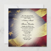 xxAmerican Flag Wedding Invitation met Foto Kaart (Voorkant)