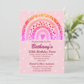 XXe Leopard Print Boho Rainbow Birthday Party Kaart (Staand voorkant)