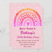 XXe luipaard print Boho Pink regenboogdag Kaart (Voorkant / Achterkant)