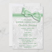 XXe ZURPRISE Birthday Party Damask en Bow Kaart (Achterkant)