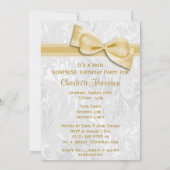 XXe ZURPRISE Birthday Party Damask en Bow Kaart (Achterkant)