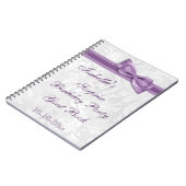 XXe ZURPRISE Birthday Party Damask en Bow Notitieboek (Linkerzijde)