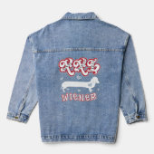 XXL Wiener Roxie Dog Dachshund Humor Denim Jacket (Achterkant)