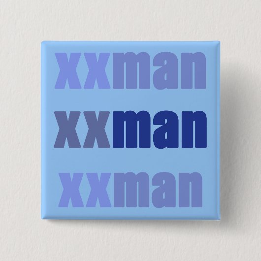 XXMan Vierkante Button 5,1 Cm (Voorkant)