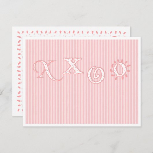 xxoo briefkaart (Voorkant / Achterkant)