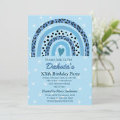 XXste Luipaardprint Boho Regenboog Verjaardagsfees Kaart (Staand voorkant)