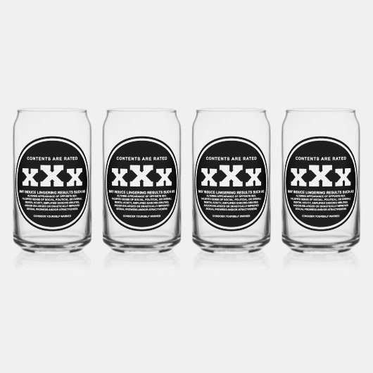 XXX blikbril Blikvorm Glas (Voorkant)